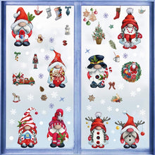 Load image into Gallery viewer, Christmas Static Glass Window Decoration Background Decorative Stickers, Dwarf, White Midget, Santa Claus+ Penguins, Santa Claus, White Santa Claus, Snowman, Ghost Elf