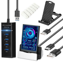 Load image into Gallery viewer, 3.5 InchIPS View All Computer Monitor USB Chassis Vice Screen, Set 1 (Black), Set 1 (White), Set 2 (Black), Set 2 (White), Set 3 (Black), Set 3 (White)