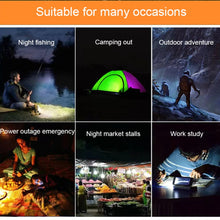 Load image into Gallery viewer, 105 Solar Rechargeable LED Bulb Light Camping Light Emergency Light with Flashlight Function, White, Blue, Orange
