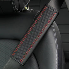 Load image into Gallery viewer, Fiber Leather Embossed Car Seat Belt Shoulder Cover Protector, 6.5X23cm