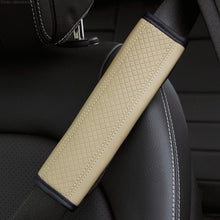 Load image into Gallery viewer, Fiber Leather Embossed Car Seat Belt Shoulder Cover Protector, 6.5X23cm