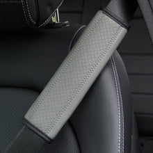 Load image into Gallery viewer, Fiber Leather Embossed Car Seat Belt Shoulder Cover Protector, 6.5X23cm