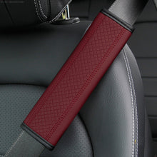 Load image into Gallery viewer, Fiber Leather Embossed Car Seat Belt Shoulder Cover Protector, 6.5X23cm