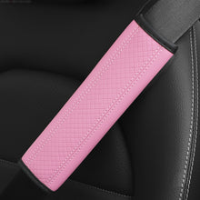 Load image into Gallery viewer, Fiber Leather Embossed Car Seat Belt Shoulder Cover Protector, 6.5X23cm