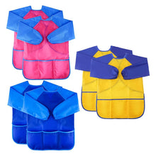 Load image into Gallery viewer, 6 PCS/Set Children Painting Waterproof Stain-proof Backwards Cover-ups, Painting Clothing/M