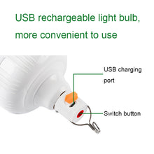 Load image into Gallery viewer, AB26 USB Charging LED Bulb Night Market Stall Lights Outdoor Camping Hanging Lamp, Power:, 30W (White), 60W (White), 80W (White), 100W (White), 200W (White), 300W (White), 80W (Orange), 100W (Orange), 200W (Orange), 300W (Orange)