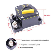 Load image into Gallery viewer, CB6 Car RV Yacht Audio Restore Insurance Holder Switch, 50A, 60A, 80A, 100A, 150A, 200A, 250A, 300A