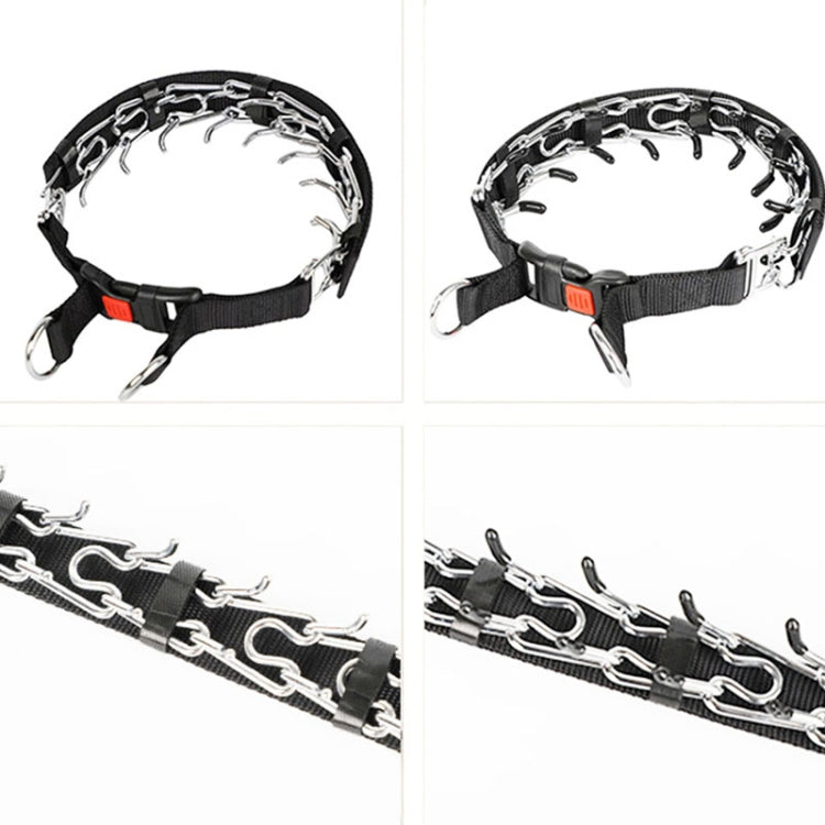 Cloth Tape Paste Detachable Training Stimulation Dog Collar, M 2.5mm x 35cm, L 3.0mm x 50cm, XL 3.5mm x 55cm, XXL 4.0mm x 60cm