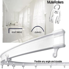 Load image into Gallery viewer, Model Steel Rail Bending Curtain Rail Flexible Guide Set, Size:, 5m White