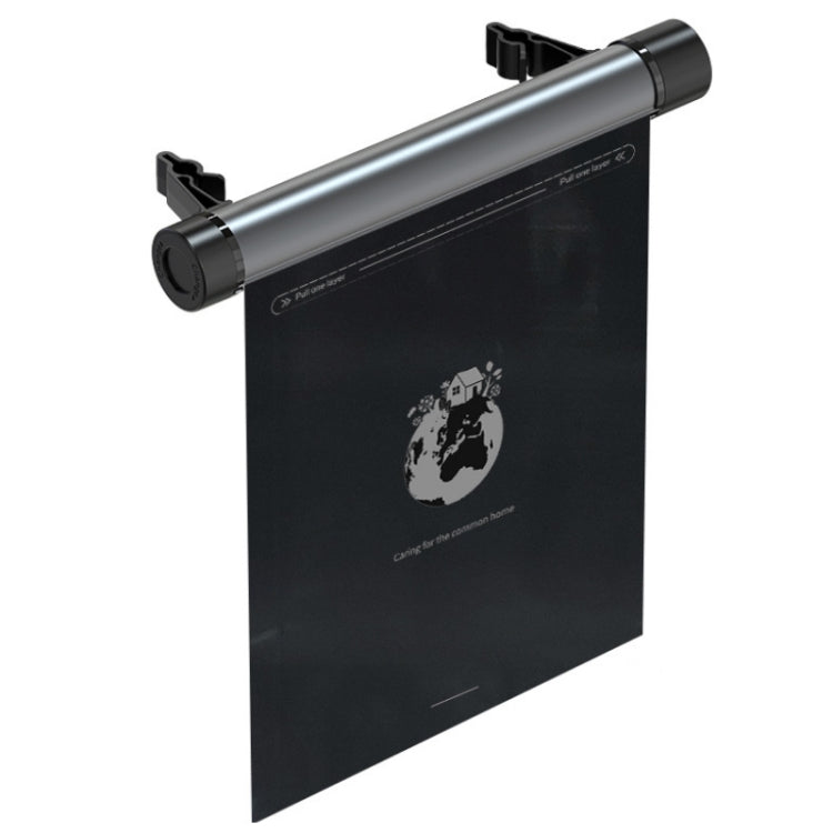 Car Mounted Garbage Bag  Folding Hanging Cleaning Organiser, Titanium Grey, Piano Black