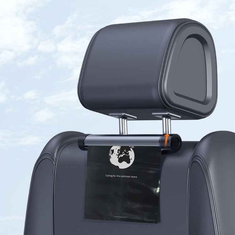 Car Mounted Garbage Bag  Folding Hanging Cleaning Organiser, Titanium Grey, Piano Black