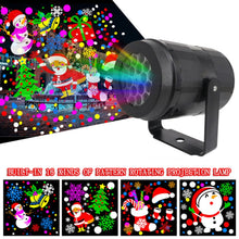 Load image into Gallery viewer, 4W LED Snowflake Christmas Decoration Projector Light with 16 Patterns, EU Plug, US Plug, UK Plug, AU Plug, USB 5V