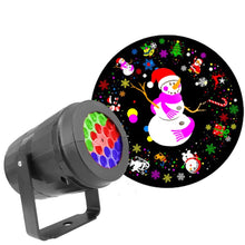 Load image into Gallery viewer, 4W LED Snowflake Christmas Decoration Projector Light with 16 Patterns, EU Plug, US Plug, UK Plug, AU Plug, USB 5V