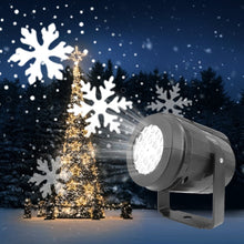 Load image into Gallery viewer, KD-1001 LED Rotatable Christmas Decoration Snowflake Projector Light, US Plug, EU Plug, UK Plug, AU Plug
