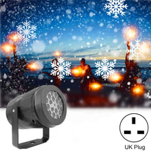 Load image into Gallery viewer, KD-1001 LED Rotatable Christmas Decoration Snowflake Projector Light, US Plug, EU Plug, UK Plug, AU Plug