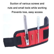 Load image into Gallery viewer, Electric Woodworking Multifunctional Powerful Magnetic Wrist Strap, Style:, Three Rows Black, Three Rows Red, Three Rows Blue, Five Rows Black, Five Rows Red, Five Rows Blue