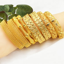 Load image into Gallery viewer, 24K Gold Plated Bracelets Women Wedding Sand Gold Bracelet, B-03, B-04, B-14, B-36, B-45, B-47, B-48, B-49, B-16, B-122, B-113, B-114, B-115, B-54, B-56, B-52, B-13, B-116, B-117, B-118, B-119, B-120, B-121