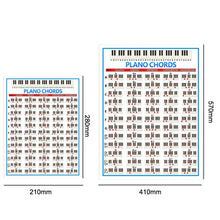 Load image into Gallery viewer, Staff Piano Chord Practice Picture Coated Paper 88 Keys Beginner Piano Fingering Chart, Size:, Small, Large