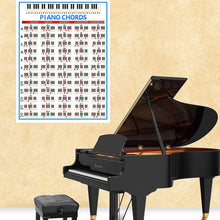 Load image into Gallery viewer, Staff Piano Chord Practice Picture Coated Paper 88 Keys Beginner Piano Fingering Chart, Size:, Small, Large