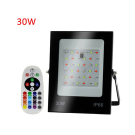 Colorful RGB Changing LED Flood Light With Remote Control, 30W, 100W