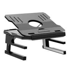 Load image into Gallery viewer, Double Layer Foldable Lift Laptop Stand  Aluminum Computer Heightening Bracket