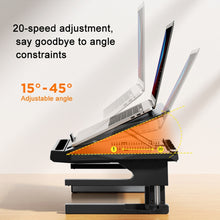 Load image into Gallery viewer, Double Layer Foldable Lift Laptop Stand  Aluminum Computer Heightening Bracket