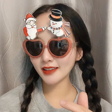 Load image into Gallery viewer, Christmas Weird Glasses Personalized Christmas Hair Clip, Scarf Snowman, Christmas Gifts, Snowman With Hat, Glitter Christmas Tree, Love Elderly Snowman, Green Polka Dot Tree, Big Christmas Tree With Balls, Single-sided Glitter Christmas Hat           ...