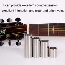 Load image into Gallery viewer, 2PCS Stainless Steel Guitar Slide Tube Folk Slide Block, 28mm(Silver), 51mm(Silver), 60mm(Silver), 70mm(Silver), 28mm(Gold), 51mm(Gold), 60mm(Gold), 70mm(Gold), 28mm(Black), 51mm(Black), 60mm(Black), 70mm(Black)