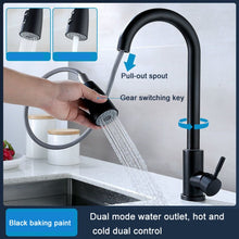 Load image into Gallery viewer, Kitchen Pull-out Faucet Stainless Steel Sink Telescopic Universal Faucet,Spec:, CLH002 Black, CLY002 Wire Drawing, Electroplating