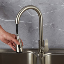 Load image into Gallery viewer, Kitchen Pull-out Faucet Stainless Steel Sink Telescopic Universal Faucet,Spec:, CLH002 Black, CLY002 Wire Drawing, Electroplating