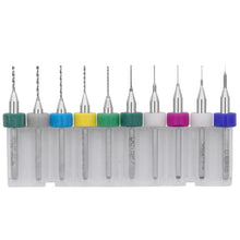 Load image into Gallery viewer, 10 In 1 PCB Tungsten Steel Drill Bits Carving Miniature Drill Bits, Size:, 2.1-3.0mm, 0.1-1mm, 0.6-1.5mm, 1.1-2mm, 1.5-2.4mm