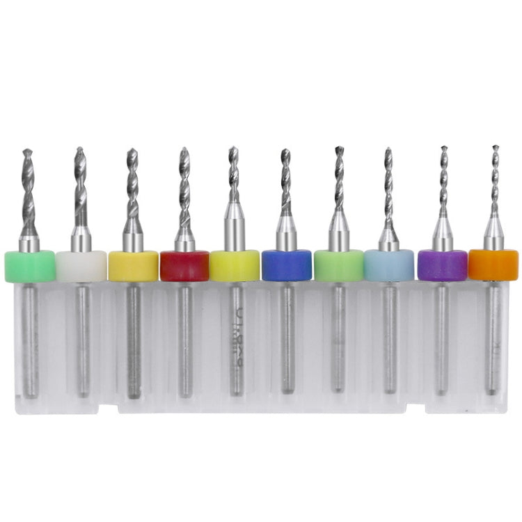 10 In 1 PCB Tungsten Steel Drill Bits Carving Miniature Drill Bits, Size:, 1.1-2mm, 1.5-2.4mm, 2.1-3.0mm, 0.1-1mm, 0.6-1.5mm