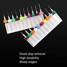 Load image into Gallery viewer, 10 In 1 PCB Tungsten Steel Drill Bits Carving Miniature Drill Bits, Size:, 2.1-3.0mm, 0.1-1mm, 0.6-1.5mm, 1.1-2mm, 1.5-2.4mm