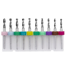 Load image into Gallery viewer, 10 In 1 PCB Tungsten Steel Drill Bits Carving Miniature Drill Bits, Size:, 1.1-2mm, 1.5-2.4mm, 2.1-3.0mm, 0.1-1mm, 0.6-1.5mm