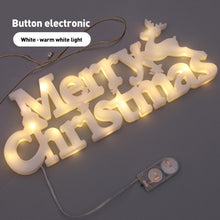 Load image into Gallery viewer, Merry Christmas Letters Modeling Lights, White Shell Button Battery, Red  Shell Button Battery, White Shell Dry Battery, Red  Shell Dry Battery, Yellow Button Battery