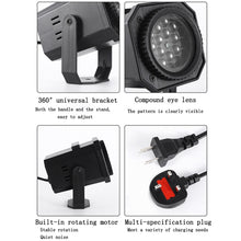 Load image into Gallery viewer, 8W LED Christmas Colorful Rotating Laser Atmosphere Light Random Pattern Delivery, US Plug with 6 Cards, EU Plug with 6 Cards, UK Plug with 6 Cards, AU Plug with 6 Cards, US Plug with 4 Cards, EU Plug with 4 Cards, UK Plug with 4 Cards                 ...