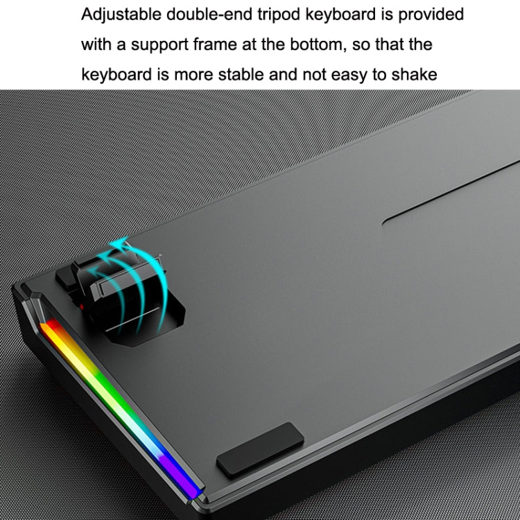 LEAVEN K620 61 Keys Hot Plug-in Glowing Game Wired Mechanical Keyboard, Cable Length: 1.8m, Black Green Shaft, White Green Shaft, Blue Green Shaft, Pink Green Shaft, White Black Red Shaft, Black White Green Shaft, White Black Green Shaft               ...