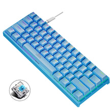 Load image into Gallery viewer, LEAVEN K620 61 Keys Hot Plug-in Glowing Game Wired Mechanical Keyboard, Cable Length: 1.8m, Black Green Shaft, White Green Shaft, Blue Green Shaft, Pink Green Shaft, White Black Red Shaft, Black White Green Shaft, White Black Green Shaft               ...