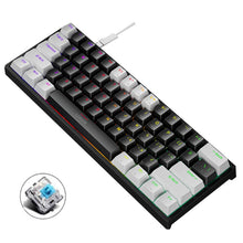Load image into Gallery viewer, LEAVEN K620 61 Keys Hot Plug-in Glowing Game Wired Mechanical Keyboard, Cable Length: 1.8m, Black Green Shaft, White Green Shaft, Blue Green Shaft, Pink Green Shaft, White Black Red Shaft, Black White Green Shaft, White Black Green Shaft               ...