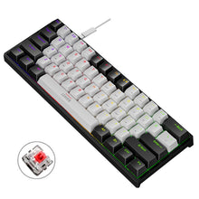 Load image into Gallery viewer, LEAVEN K620 61 Keys Hot Plug-in Glowing Game Wired Mechanical Keyboard, Cable Length: 1.8m, Black Green Shaft, White Green Shaft, Blue Green Shaft, Pink Green Shaft, White Black Red Shaft, Black White Green Shaft, White Black Green Shaft               ...