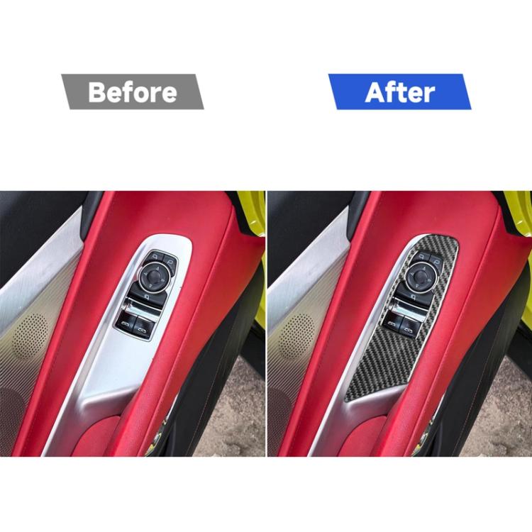 For Chevrolet Corvette C8 2pcs /Set Left-Hand Drive Lift Button Decorative Sticker, Left-Hand Drive