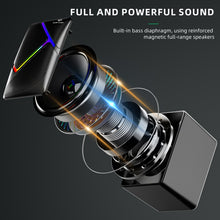 Load image into Gallery viewer, Computer USB Wired Computer Stereo Home Multifunctional Stereo, Cable Length: 1.2m, Dark Alien S-510, Dark Alien S-511