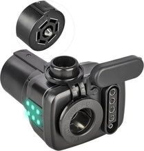 Load image into Gallery viewer, 7 Pin to 12V Truck Cigarette Lighter Power Adapter with LED Circuit Tester