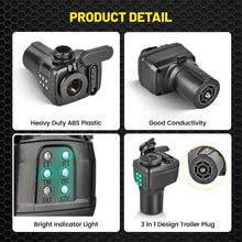 Load image into Gallery viewer, 7 Pin to 12V Truck Cigarette Lighter Power Adapter with LED Circuit Tester