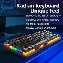 Load image into Gallery viewer, ZIYOULANG K2 87 Keys Office Laptop Punk Glowing Mechanical Wired Keyboard, Cable Length: 1.5m, K2 Black, K2 White, K2 Pink, K2 Blue