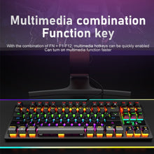 Load image into Gallery viewer, ZIYOULANG K2 87 Keys Office Laptop Punk Glowing Mechanical Wired Keyboard, Cable Length: 1.5m, K2 Black, K2 White, K2 Pink, K2 Blue