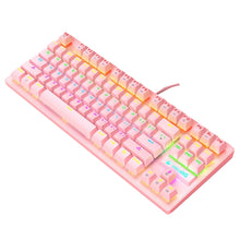 Load image into Gallery viewer, ZIYOULANG K2 87 Keys Office Laptop Punk Glowing Mechanical Wired Keyboard, Cable Length: 1.5m, K2 Black, K2 White, K2 Pink, K2 Blue