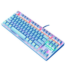 Load image into Gallery viewer, ZIYOULANG K2 87 Keys Office Laptop Punk Glowing Mechanical Wired Keyboard, Cable Length: 1.5m, K2 Black, K2 White, K2 Pink, K2 Blue