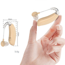 Load image into Gallery viewer, GM-301 Hearing Aid Rechargeable Sound Amplifier,Spec:, Bluetooth Model Skin Color, Bluetooth Model Blue, Without Bluetooth Blue, Without Bluetooth Skin Color, Without Bluetooth Black, With Charging Pod Blue+White, With Charging Pod Blue+Black          ...