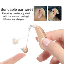 Load image into Gallery viewer, GM-301 Hearing Aid Rechargeable Sound Amplifier,Spec:, Bluetooth Model Skin Color, Bluetooth Model Blue, Without Bluetooth Blue, Without Bluetooth Skin Color, Without Bluetooth Black, With Charging Pod Blue+White, With Charging Pod Blue+Black          ...